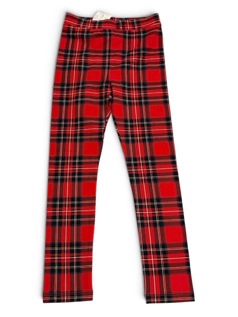 J.Crew Crewcuts Kids Red Plaid Leggings Size 4-5 NEW